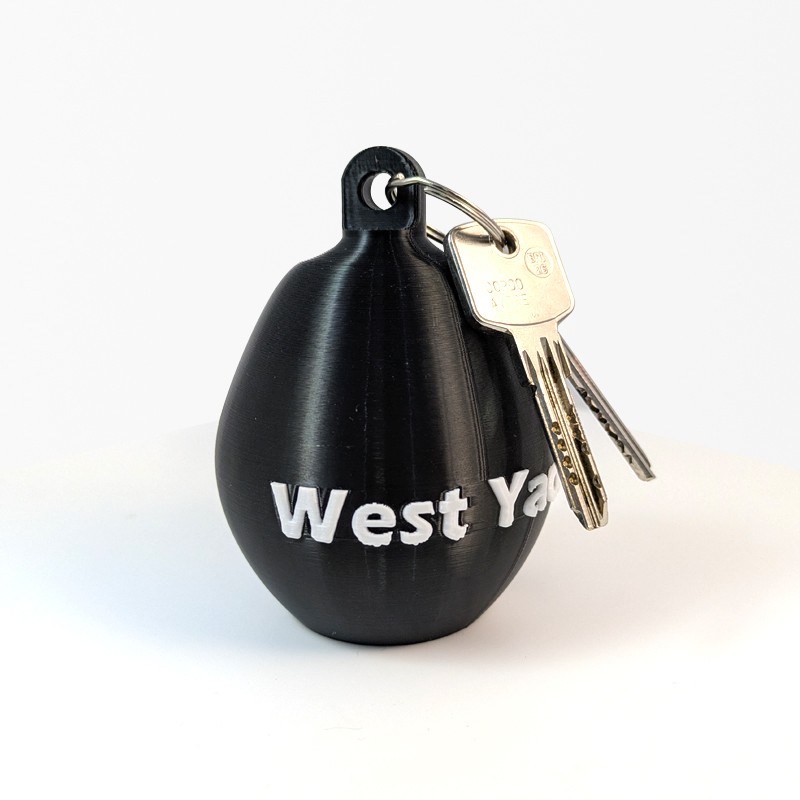 Porte-clé flotteur rond avec nom