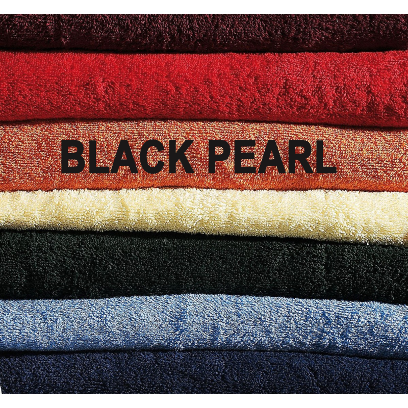 Serviette de bain avec le nom de votre bateau brodé