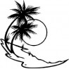 Sticker Ile palmier