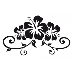 Sticker Hibiscus Adhésif pour Bateau