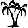 Sticker Palmier Adhésif pour Bateau