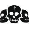 Sticker Trois Crânes Adhésif pour Bateau