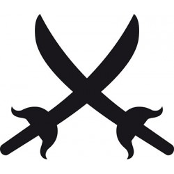 Sticker sabres croisés Adhésif pour Bateau