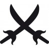 Sticker sabres croisés Adhésif pour Bateau
