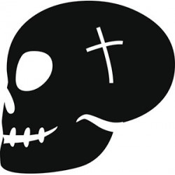Sticker Crâne 3 adhésif pour bateau