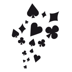 Sticker Coeur Pique Carreau Trèfle de Carte