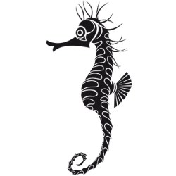 Sticker Hippocampe personnalisable adhésif pour bateau