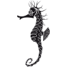 Sticker Hippocampe personnalisable adhésif pour bateau