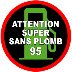 Sticker repérage de carburant super 95