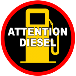 Sticker repérage de carburant gasoil