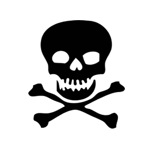 Pegatina de calavera pirata para barco