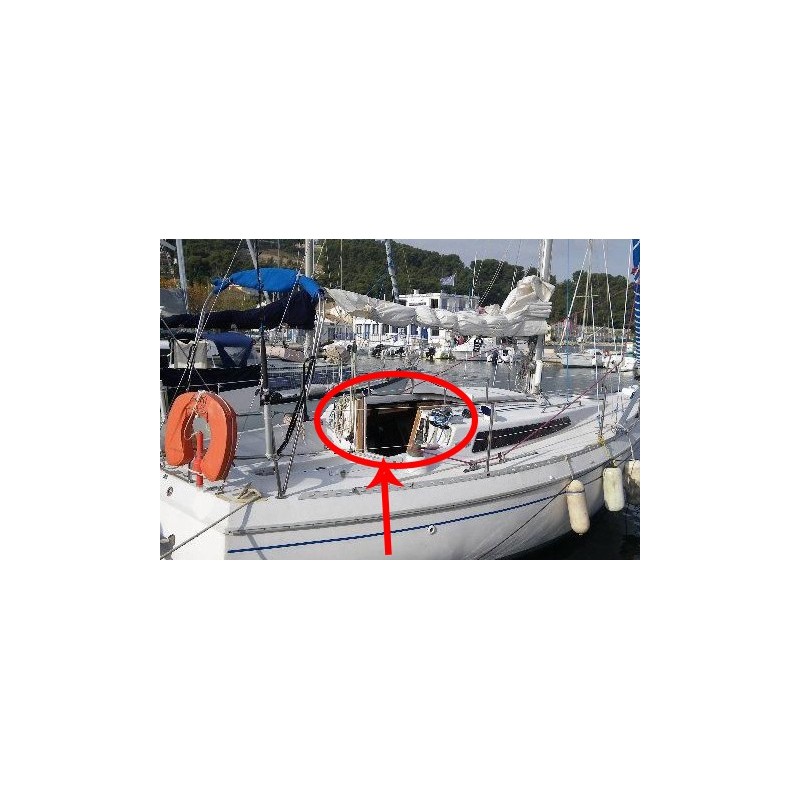 Porte de descente en plexiglas pour bateau Gib Sea 28.